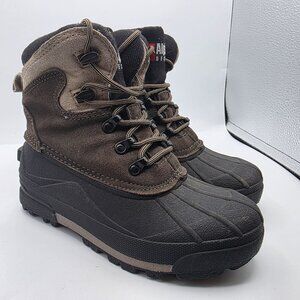 Alpine Design Kids Waterproof Winter Boots Size 4 Brown Black Insulated Warm